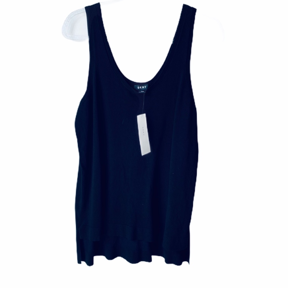 DKNY Medium Black Sleeveless Sweater Tank Top
